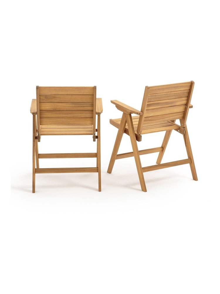La Redoute Intérieurs Acacia Realto Folding Garden Armchairs - Image 2 of 4