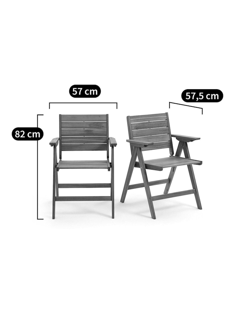 La Redoute Intérieurs Acacia Realto Folding Garden Armchairs - Image 4 of 4