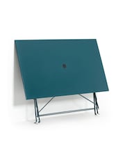 La Redoute Intérieurs Blue Ozevan Rectangular Folding Metal Garden Table - Image 3 of 3