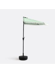 La Redoute Intérieurs Green Sage Medio Fringed Balcony Half Parasol - Image 4 of 5