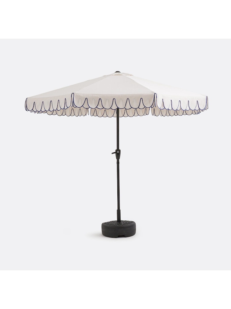 La Redoute Intérieurs White Blue Lagoa XXL Double Flounce Parasol - Image 1 of 5