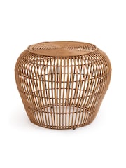 La Redoute Intérieurs Brown Kafi Resin Outdoor Side Table - Image 2 of 4