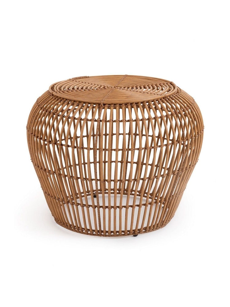 La Redoute Intérieurs Brown Kafi Resin Outdoor Side Table - Image 2 of 4