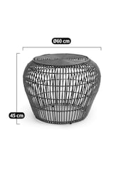 La Redoute Intérieurs Brown Kafi Resin Outdoor Side Table - Image 4 of 4