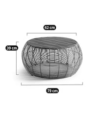 La Redoute Intérieurs Dark Wood Madalina Acacia & Resin Round Garden Coffee Table - Image 4 of 4