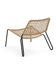 La Redoute Intérieurs Natural Black Masix Woven Cord Low Garden Chair - Image 4 of 6