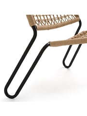 La Redoute Intérieurs Natural Black Masix Woven Cord Low Garden Chair - Image 5 of 6