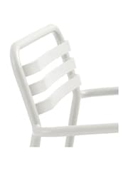 La Redoute Intérieurs Set of 2 White Manni Aluminium Garden Armchairs - Image 6 of 6