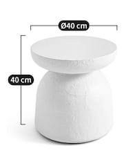 La Redoute Intérieurs Ecru Muimui Polyresin Garden End Table - Image 4 of 4