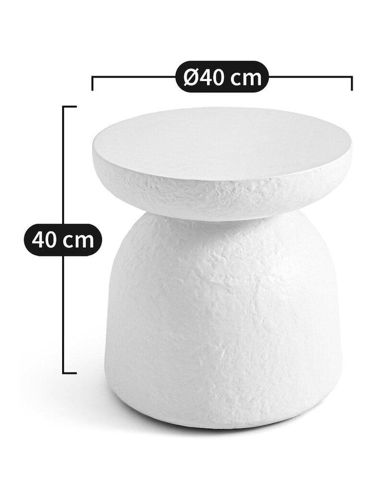 La Redoute Intérieurs Ecru Muimui Polyresin Garden End Table - Image 4 of 4