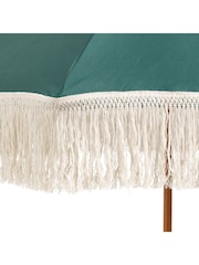 La Redoute Intérieurs Green Biara Fringed Parasol Garden Umbrella - Image 4 of 6