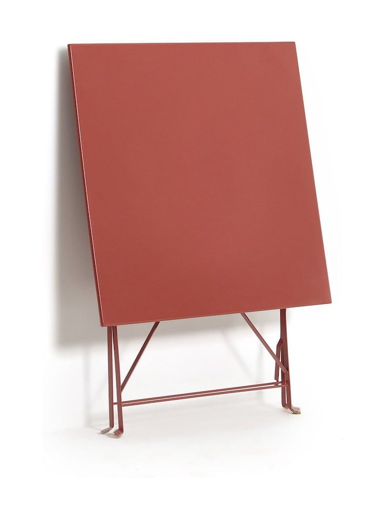La Redoute Intérieurs Terracotta Ozevan Square Folding Metal Garden Table - Image 2 of 2