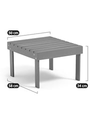 La Redoute Intérieurs Green Eucalyptus Zeda Acacia Footrest and Side Table for Garden and Patio - Image 6 of 6