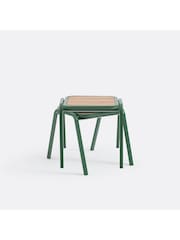 La Redoute Intérieurs Set of 2 Natural Green Jaja Steel and Acia Garden Stools - Image 3 of 5