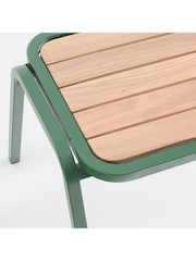 La Redoute Intérieurs Set of 2 Natural Green Jaja Steel and Acia Garden Stools - Image 4 of 5