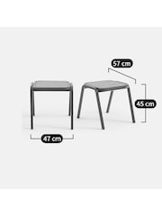 La Redoute Intérieurs Set of 2 Natural Green Jaja Steel and Acia Garden Stools - Image 5 of 5