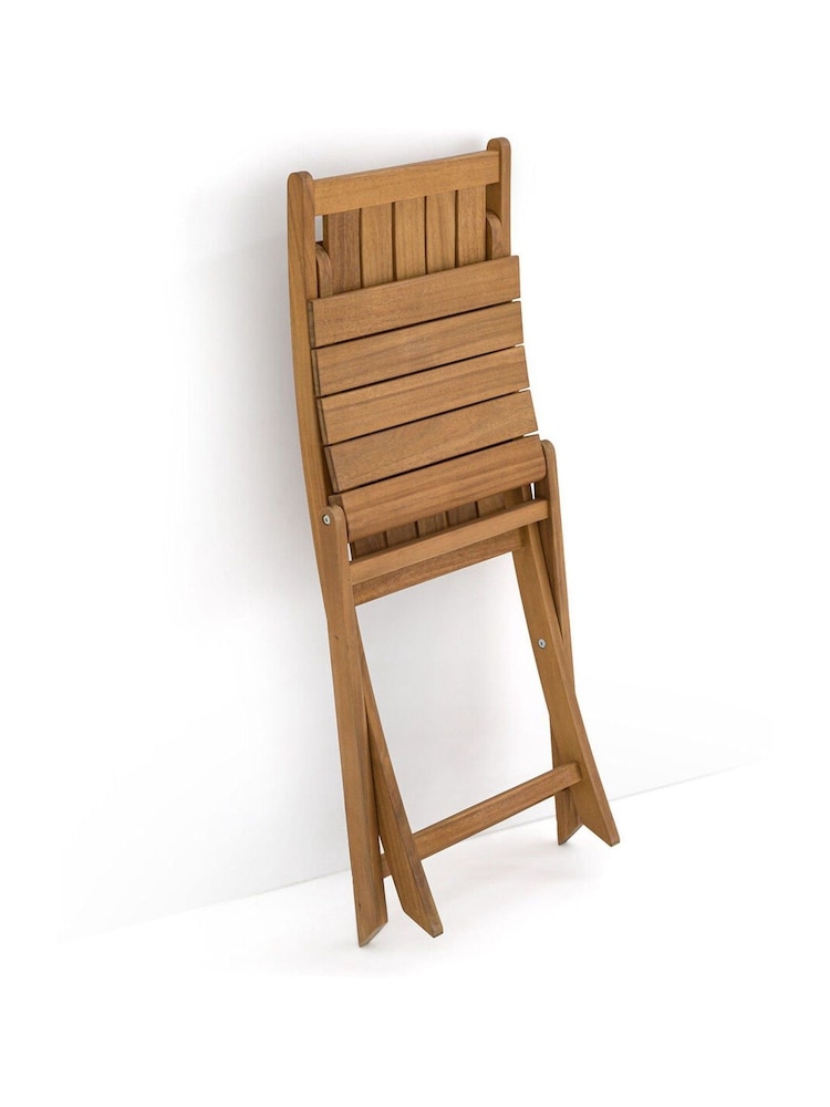 La Redoute Intérieurs Set of 2 Acacia Palera Acacia Folding Garden Chairs - Image 2 of 5