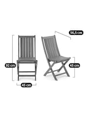 La Redoute Intérieurs Set of 2 Acacia Palera Acacia Folding Garden Chairs - Image 4 of 5