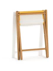 La Redoute Intérieurs Yellow Stripe Veniza Acacia and Canvas Directors Chair - Image 2 of 4