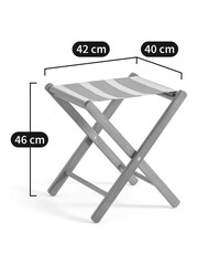La Redoute Intérieurs Yellow Stripe Veniza Acacia and Canvas Directors Chair - Image 4 of 4