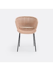 La Redoute Intérieurs Set of 2 Natural Verana Steel and Resin Garden Chairs - Image 3 of 5
