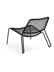 La Redoute Intérieurs Black Masix Woven Cord Low Garden Chair - Image 2 of 5