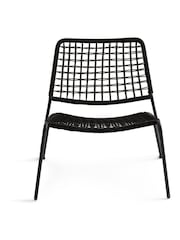 La Redoute Intérieurs Black Masix Woven Cord Low Garden Chair - Image 3 of 5