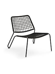 La Redoute Intérieurs Black Masix Woven Cord Low Garden Chair - Image 4 of 5