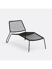 La Redoute Intérieurs Black Masix Metal and Steel Garden Chair Longue with Br Rope - Image 2 of 5