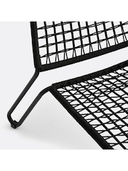La Redoute Intérieurs Black Masix Metal and Steel Garden Chair Longue with Br Rope - Image 4 of 5