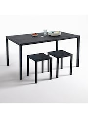 La Redoute Intérieurs Black Choe Perforated Metal Rectangular Outdoor Table - Image 2 of 4