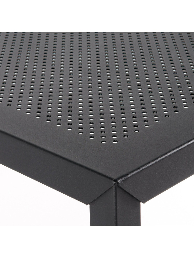 La Redoute Intérieurs Black Choe Perforated Metal Rectangular Outdoor Table - Image 4 of 4
