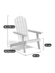 La Redoute Intérieurs Acacia Zeda Adirondack Style Garden Armchair - Image 3 of 4