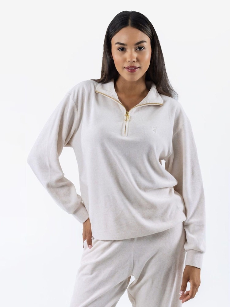 Juicy Couture Cream Pete Gold Pullover Jumper - Image 1 of 4