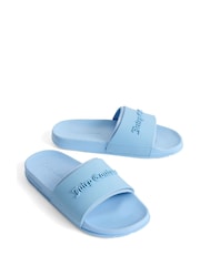 Juicy Couture Blue Embossed Sliders - Image 2 of 3