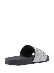 Juicy Couture Silver Donna Diamante Sliders - Image 3 of 4