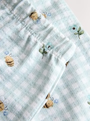 Green Gingham Bee - Evazat Pantaloni (3luni-7ani) - Imaginea 6 din 7