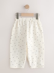 White Mono Spot Bears Embellished Barrel Trousers (3mths-7yrs) - Image 2 of 4