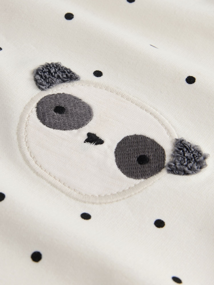 White Mono Spot Bears Embellished Barrel Trousers (3mths-7yrs) - Image 4 of 4 White Mono Spot Bears Embellished Barrel Trousers (3mths-7yrs) - Image 4 of 4