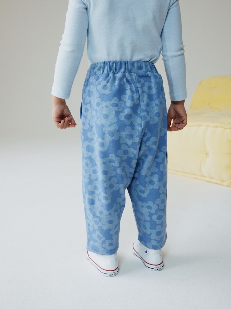 Blue Flower Embellished Barrel Trousers (3mths-7yrs) - Image 2 of 7