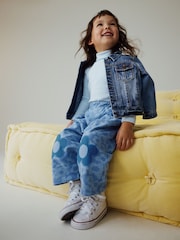 Blue Flower Embellished Barrel Trousers (3mths-7yrs) - Image 3 of 7