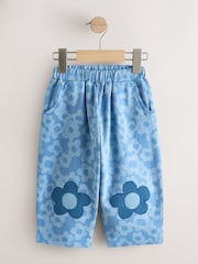 Blue Flower Embellished Barrel Trousers (3mths-7yrs) - Image 4 of 7