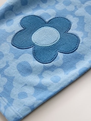 Blue Flower Embellished Barrel Trousers (3mths-7yrs) - Image 7 of 7