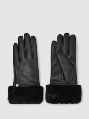 Reiss Black Audrey Gloves - Image 1 of 4