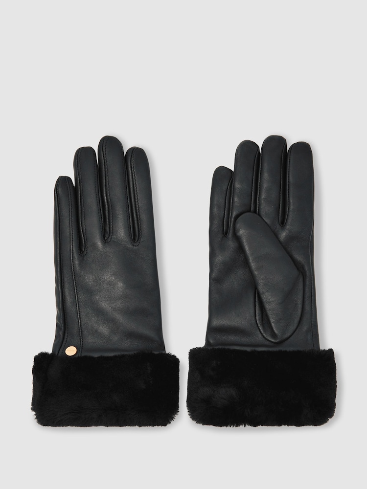 Reiss Black Audrey Gloves - Image 1 of 4