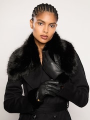 Reiss Black Audrey Gloves - Image 2 of 4