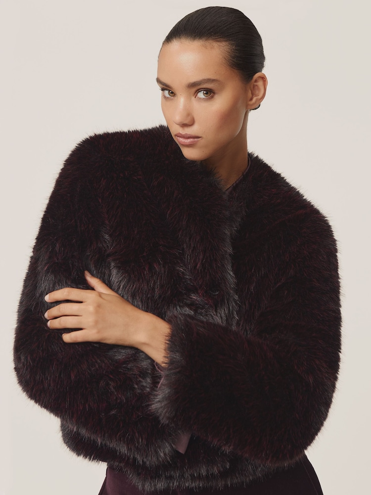 Reiss Burgundy Marco Coat - Image 1 of 6 Reiss Burgundy Marco Coat - Image 1 of 6