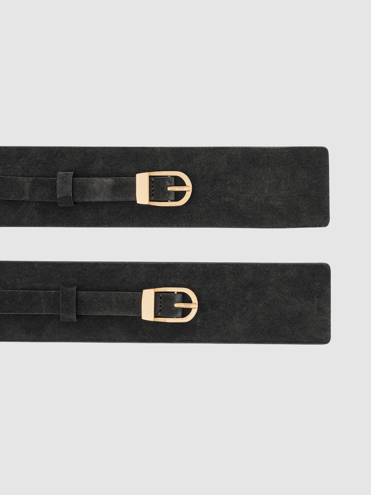 Reiss Chocolate Petula Belt - Image 2 of 3