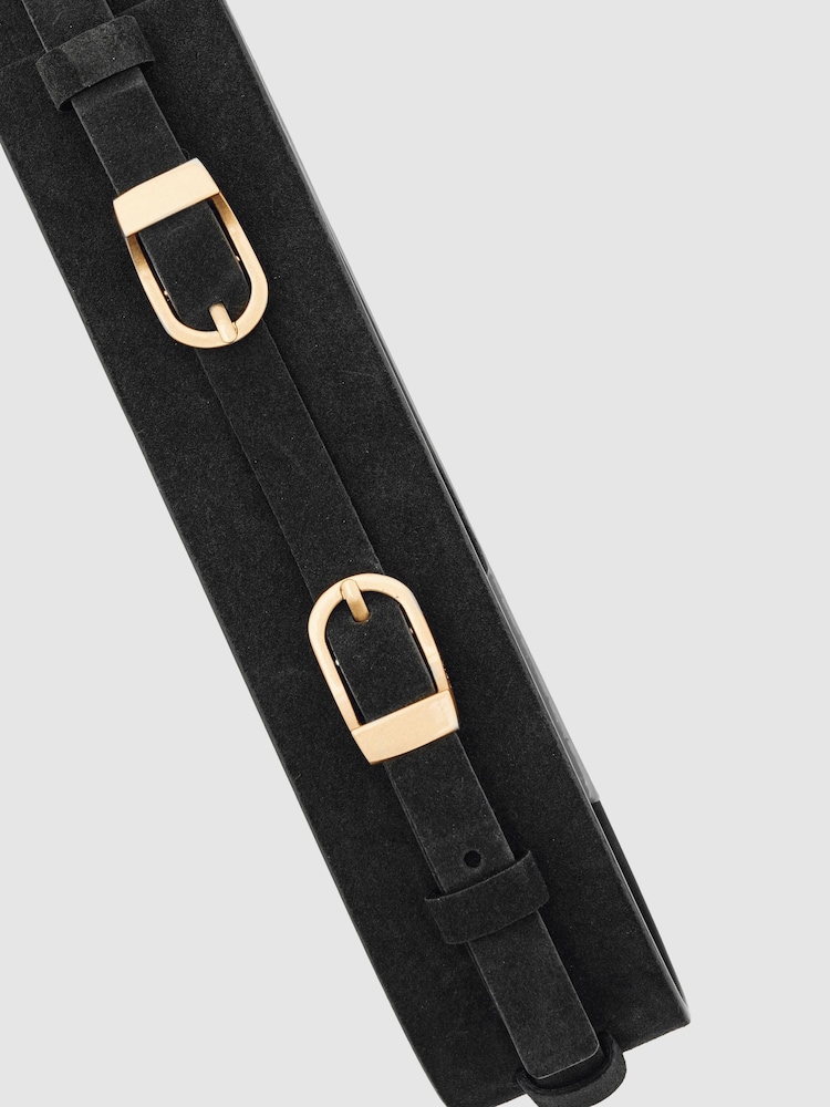 Reiss Chocolate Petula Belt - Image 3 of 3