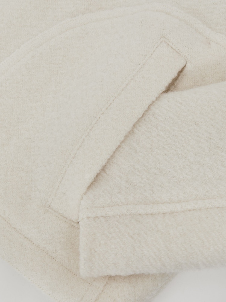 Reiss Cream Darrion Wool Felted Funnel-Neck Jacket - Image 6 of 6